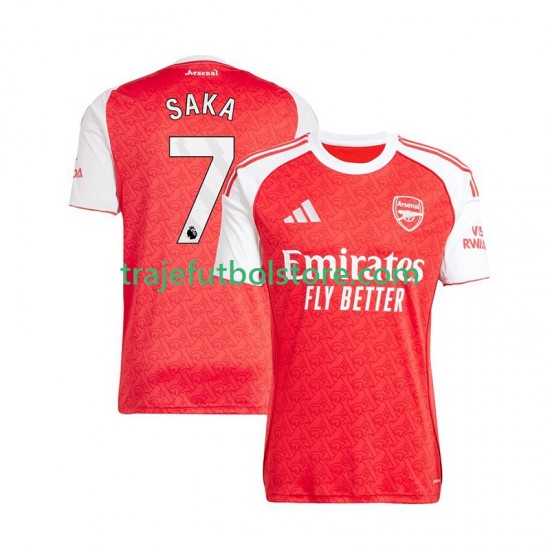 Camiseta 1ª Arsenal Bukayo Saka 7 Hombre 2025-2026 Manga Corta