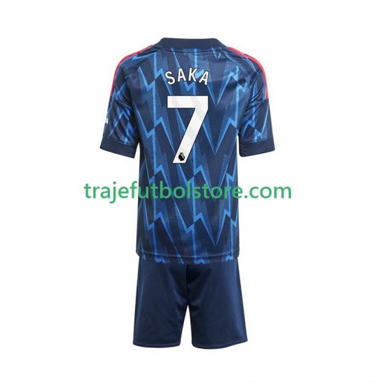 Camiseta 2ª Arsenal Bukayo Saka 7 Niño 2025-2026 Manga Corta