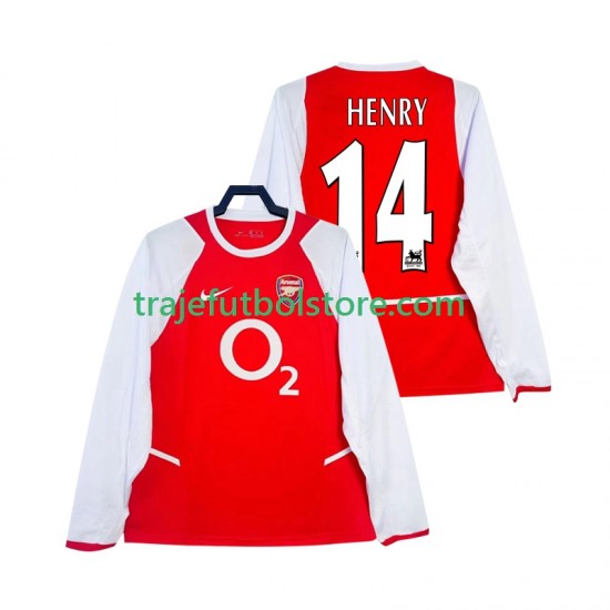 Camiseta 1ª Arsenal Henry 14 2003 Retro Hombre 2002 ML