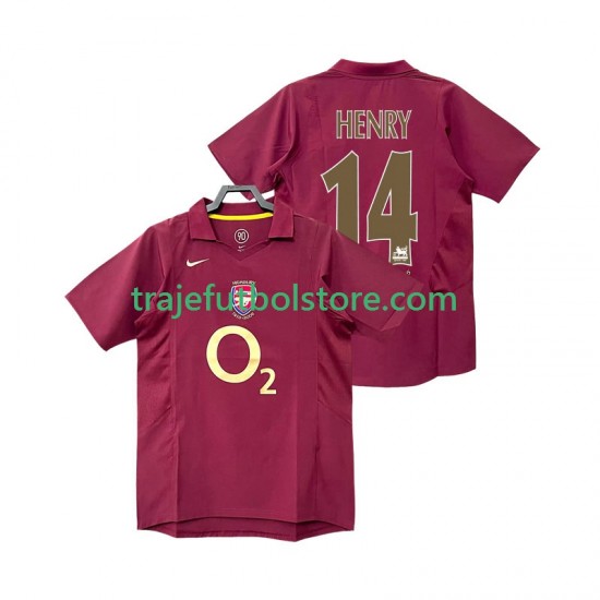Camiseta 1ª Arsenal Henry 14 2005 Retro Hombre 2006 Manga Corta