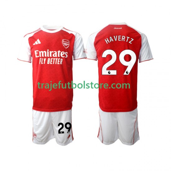 Camiseta 1ª Arsenal Kai Havertz 29 Niño 2025-2026 Manga Corta