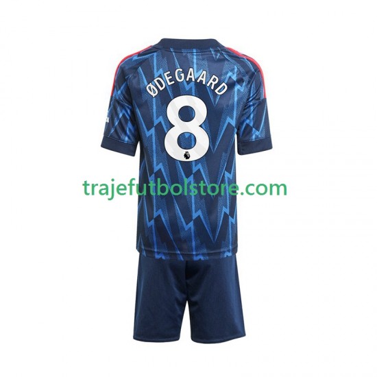 Camiseta 2ª Arsenal Martin Odegaard 8 Niño 2025-2026 Manga Corta