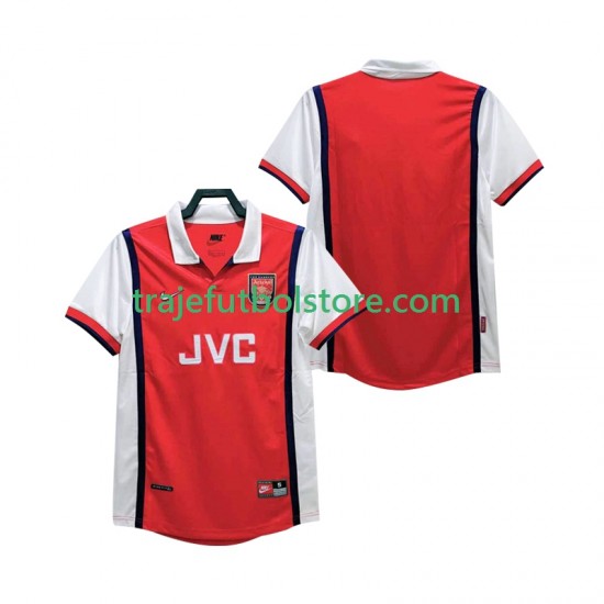 Camiseta 1ª Arsenal Retro Hombre 1998 1999 Manga Corta