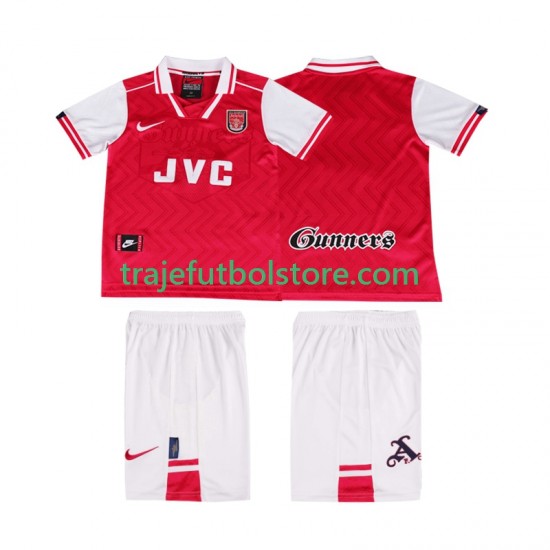 Camiseta 1ª Arsenal 1996 1997 Retro Niño Manga Corta