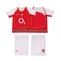 Camiseta 1ª Arsenal 2005 Retro Niño 2004 Manga Corta