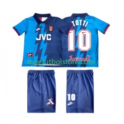 Camiseta 2ª Arsenal TOTTI 10 1995 1996 Retro Niño Manga Corta