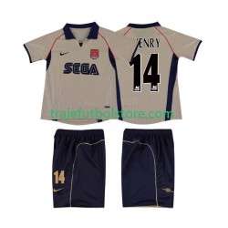 Camiseta 2ª Arsenal Thierry Henry 14 2001 Retro Niño 2002 Manga Corta