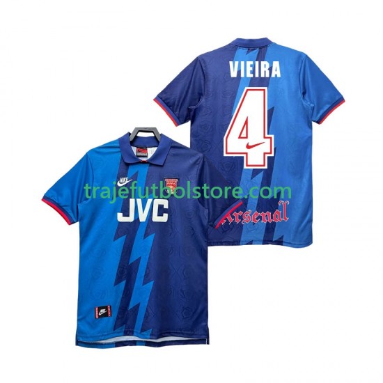 Camiseta 2ª Arsenal VIEIRA 4 1995 1996 Retro Hombre Manga Corta