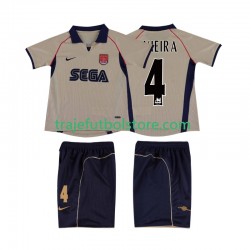 Camiseta 2ª Arsenal VIEIRA 4 2001 Retro Niño 2002 Manga Corta