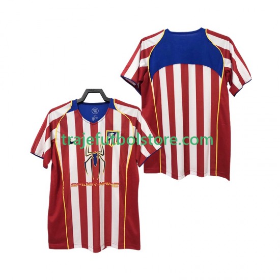 Camiseta 1ª Atlético Madrid 2005 Retro Hombre 2004 Manga Corta