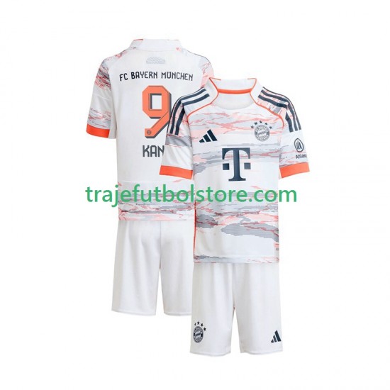 Camiseta 2ª Bayern de Múnich Harry Kane 9 Niño 2025-2026 Manga Corta