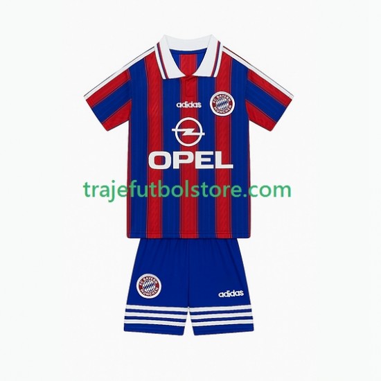 Camiseta 1ª Bayern de Múnich 1995 1997 Retro Niño Manga Corta