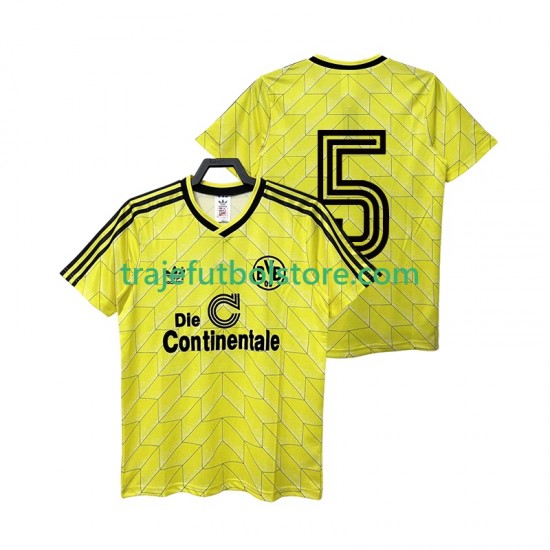 Camiseta 1ª Borussia Dortmund 5 1988 1989 Retro Hombre Manga Corta