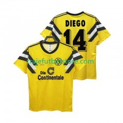 Camiseta 1ª Borussia Dortmund DIEGO 14 DFB-POKAL 1989 Retro Hombre Manga Corta