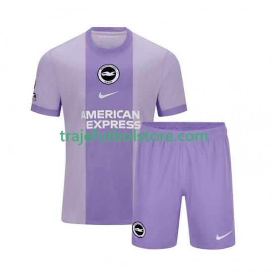 Camiseta 2ª Brighton Hove Albion Niño 2025-2026 Manga Corta