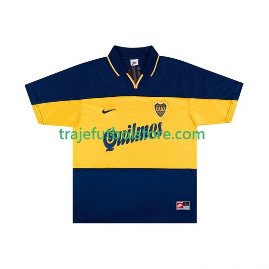 Camiseta 1ª CA Boca Juniors 2000 Retro Hombre 1999 Manga Corta