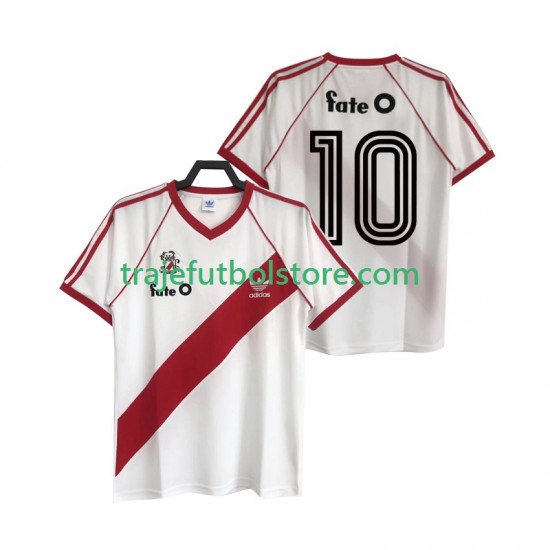 Camiseta 1ª CA River Plate 10 1986 Retro Hombre Manga Corta