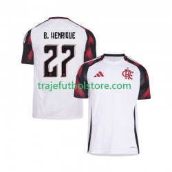Camiseta 2ª CR Flamengo Bruno Henrique 27 Hombre 2025-2026 Manga Corta