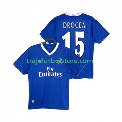Camiseta 1ª Chelsea DROGBA 15 2003 2005 Retro Hombre Manga Corta