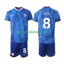 Camiseta 1ª Chelsea Enzo Fernandez 8 Niño 2025-2026 Manga Corta