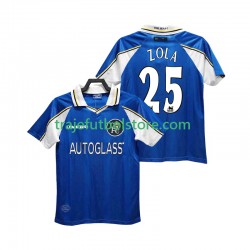 Camiseta 1ª Chelsea ZOLA 25 1997 Retro Hombre 1999 Manga Corta