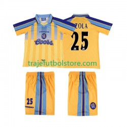 Camiseta 2ª Chelsea ZOLA 25 1995 1997 Retro Niño Manga Corta