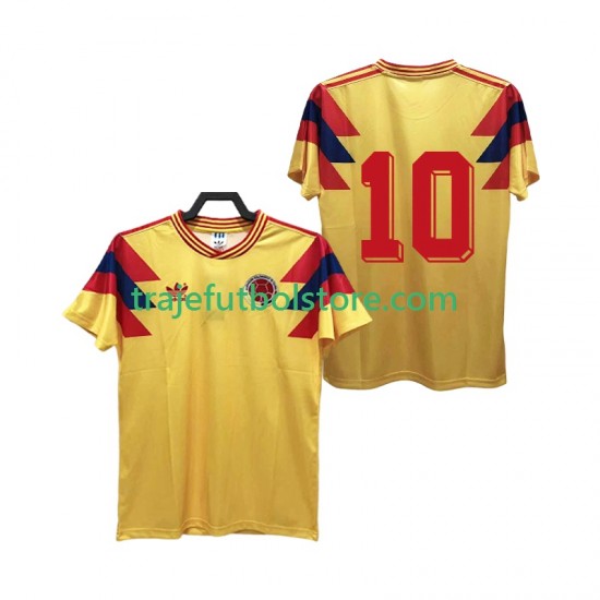 Camiseta 1ª Colombia 10 1990 Retro Hombre Manga Corta