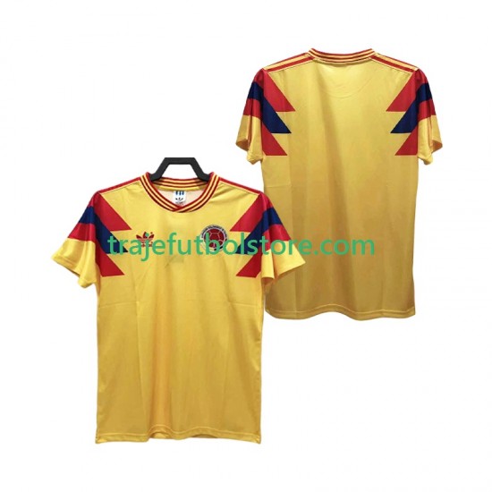 Camiseta 1ª Colombia 1990 Retro Hombre Manga Corta