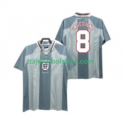 Camiseta 2ª Inglaterra CASCOIGNE 8 1996 Retro Hombre Manga Corta