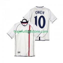 Camiseta 1ª Inglaterra OWEN 10 Retro Hombre 2002 Manga Corta
