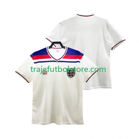 Camiseta 1ª Inglaterra 1982 Retro Hombre Manga Corta