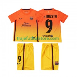 Camiseta 2ª FC Barcelona A INIESTA 9 2012 2013 Retro Niño Manga Corta