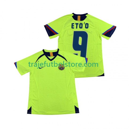 Camiseta 2ª FC Barcelona ETOO 9 2005 Retro Hombre 2006 Manga Corta