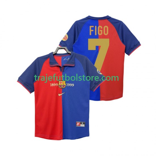 Camiseta 1ª FC Barcelona FIGO 7 1990 2000 Retro Hombre Manga Corta