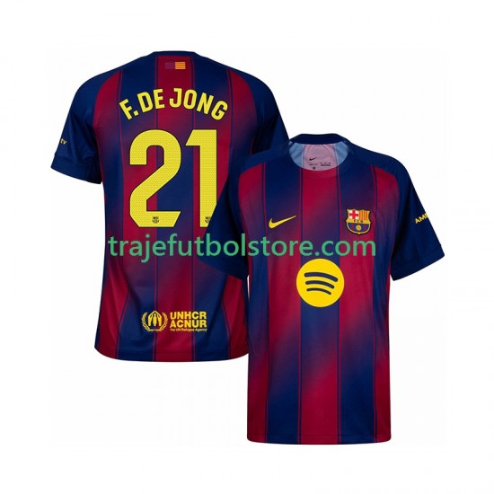 Camiseta 1ª FC Barcelona Frenkie de Jong 21 Hombre 2025-2026 Manga Corta