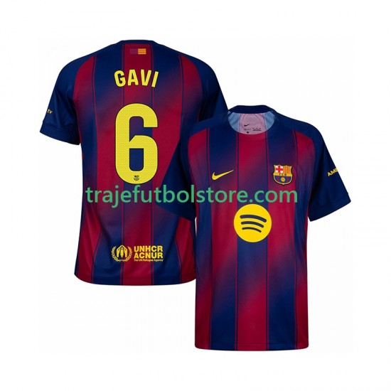 Camiseta 1ª FC Barcelona Gavi 6 Hombre 2025-2026 Manga Corta