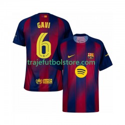 Camiseta 1ª FC Barcelona Gavi 6 Champions League Hombre 2025-2026 Manga Corta