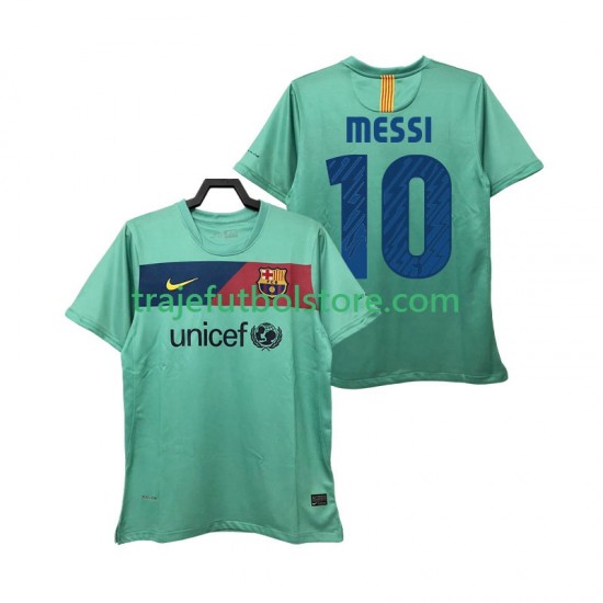Camiseta 2ª FC Barcelona Lionel Messi 10 Retro Hombre 2011 2010 Manga Corta