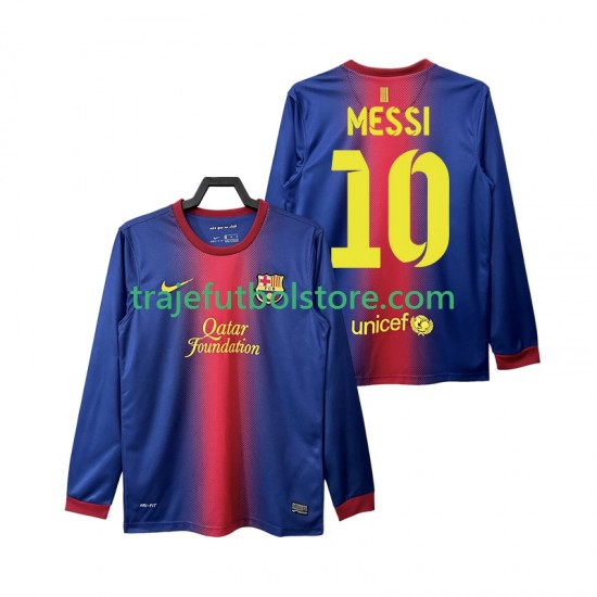 Camiseta 1ª FC Barcelona Lionel Messi 10 2012 2013 Retro Hombre ML