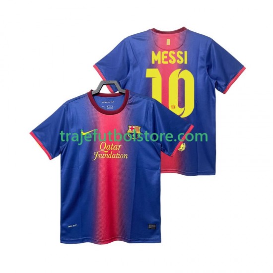 Camiseta 1ª FC Barcelona Lionel Messi 10 2012 2013 Retro Hombre Manga Corta
