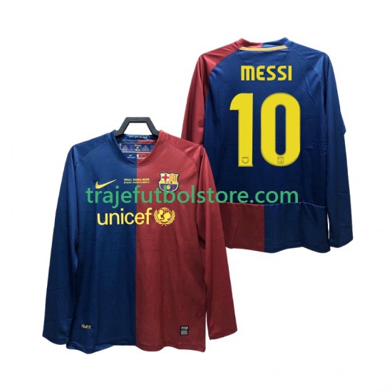 Camiseta 1ª FC Barcelona Lionel Messi 10 Champions League 2009 Retro Hombre 2008 ML