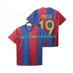 Camiseta 1ª FC Barcelona Lionel Messi 19 2007 Retro Hombre 2006 Manga Corta