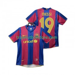 Camiseta 1ª FC Barcelona Lionel Messi 19 2007 Retro Hombre 2008 Manga Corta