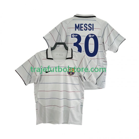 Camiseta 2ª FC Barcelona Lionel Messi 30 2003 Retro Hombre 2004 Manga Corta