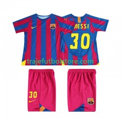 Camiseta 1ª FC Barcelona Lionel Messi 30 Champions League 2005 Retro Niño 2006 Manga Corta