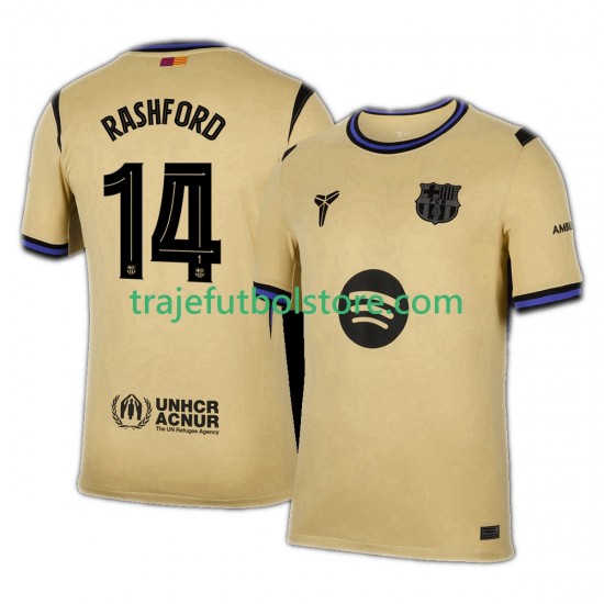 Camiseta 2ª FC Barcelona Marcus Rashford 14 UCL Hombre 2025-2026 Manga Corta