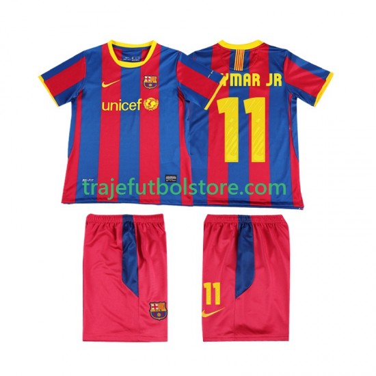 Camiseta 1ª FC Barcelona Neymar JR 11 Retro Niño 2011 2010 Manga Corta