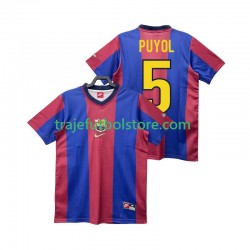 Camiseta 1ª FC Barcelona PUYOL 5 Retro Hombre 1998 1999 Manga Corta