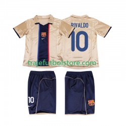 Camiseta 2ª FC Barcelona RIVALDO 10 2001 Retro Niño 2002 Manga Corta