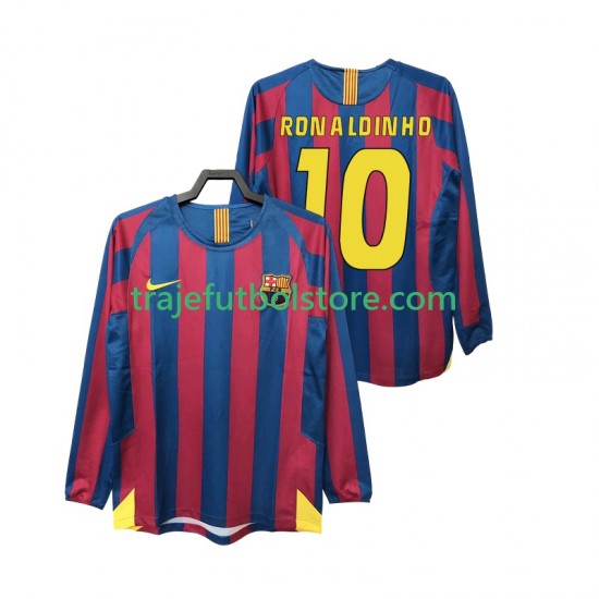 Camiseta 1ª FC Barcelona RONALDINHO 10 2005 Retro Hombre 2006 ML